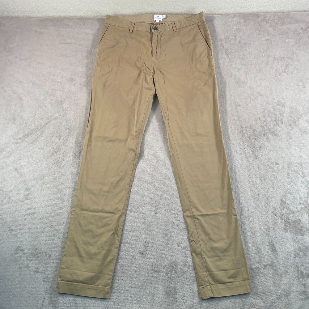 SUNSPEL Chino Pants Men 34x34 Beige Flat Front Straight Leg Designer NWOT $245